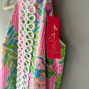 NWT Lilly Pulitzer Pearl Sleeveless Romper multi color pink/green floral Size 0